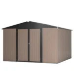 10′ X 10′ Metal Storage Shed For Ourdoor, Steel Yard Shed With Design Of Lockable Doors - Image 11