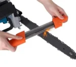 Chainsaw Sharpening File Kit, Metal Chain Sharpener Tool with 13/64″ Round Files and Flat File, Fits 3/8″ & .404″ Chains