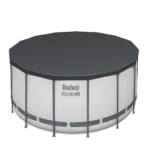 Bestway Steel Pro MAX 10 Foot x 30 Inch Round Metal Frame Above Ground Outdoor Backyard Swimming Pool Set with 330 GPH Filter Pump - Image 4