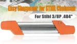 Chainsaw Sharpening File Kit, Metal Chain Sharpener Tool with 13/64″ Round Files and Flat File, Fits 3/8″ & .404″ Chains - Image 5