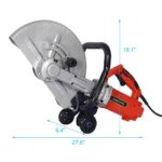 Electric 14″ Wet/Dry Concrete Cut-Off Saw with Guide Roller & Water Line Attachment - Image 7