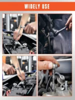 Part-driven Socket Claw Ratchet Wrench Tool Set, With Drill Socket Set Metric - Image 11