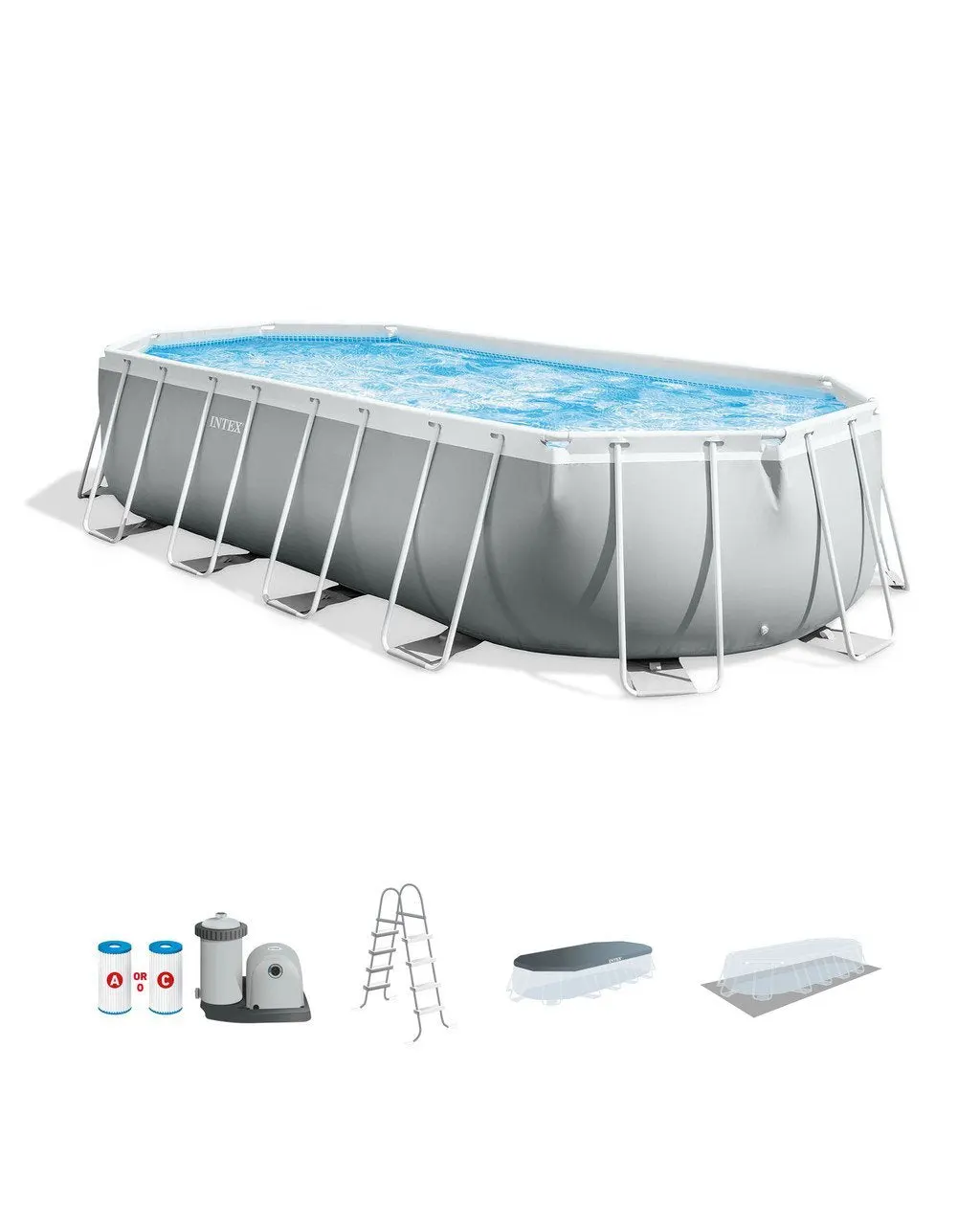 Prism Frame\u2122 20\u2032 x 10\u2032 x 48\u2033 Oval Above Ground Pool Set