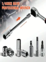 Part-driven Socket Claw Ratchet Wrench Tool Set, With Drill Socket Set Metric - Image 8