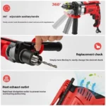 Electric Hand Drill Impact Drill Rechargeable High-power Electric Tools - Image 5