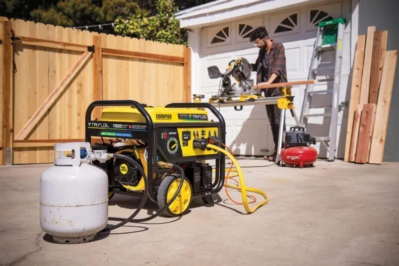 417.jpg Champion 11,500/9,200-Watt Tri-Fuel Home Backup Portable Generator - Image 1