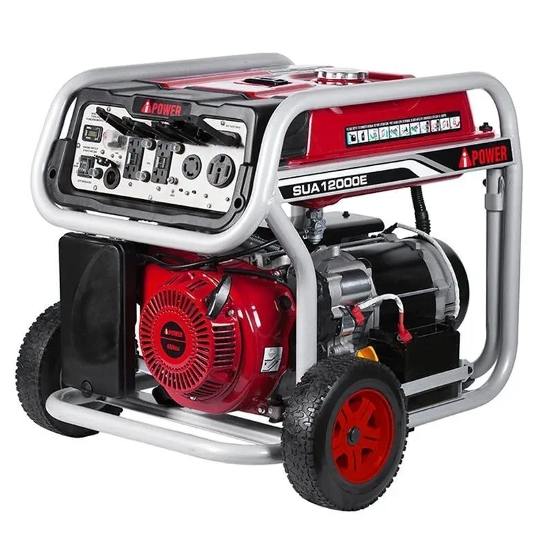 4298a730-75a8-440c-953b-6299cfa88db4.jpg A-iPower 12000 Watt Portable Gas Powered Generator with Electric Start and Wheel Kit - Image 1
