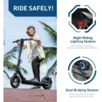 Hiboy X300 Electric Scooter, 700W Peak Motor, 12″ Pneumatic Tires, 23 Mph & 38 Miles Range, Folding Commuter Electric Scooter for Adults - Image 2