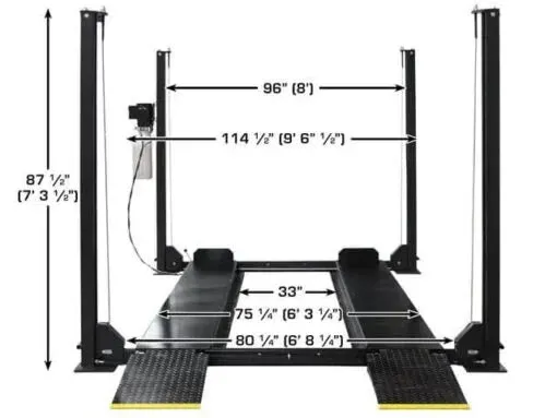 Atlas Apex 8 8,000 lb 4-Post Lift Car