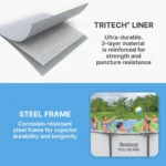 Bestway Steel Pro MAX 10 Foot x 30 Inch Round Metal Frame Above Ground Outdoor Backyard Swimming Pool Set with 330 GPH Filter Pump - Image 2