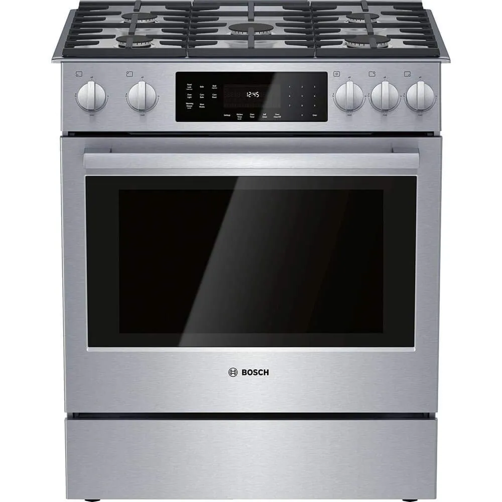 61lD2oO5SzL._SL1000_0dda3c48-db2e-43c3-bc8b-4f7695ee52bb.jpg Bosch 800 Series Gas Slide-In Range HGI8056UC - Image 1