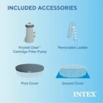 Intex 15′ x 48′ Metal Frame Above Ground Pool Set - Image 4