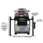 Atlas Pro9000 4 Post Lift with RJ6 Rolling Jacks - Image 3