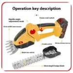 Electric Hedge Shears Dual-purpose Rechargeable Pruning Shear Mower - Image 2