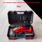Electric Hedge Shears Dual-purpose Rechargeable Pruning Shear Mower - Red Packed In Plastic Box, EU