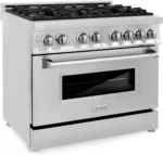 ZLINE 36 in. 4.6 cu. ft. Legacy Dual Fuel Range with 6 Burner Gas Cooktop and Electric Convection Oven in Stainless Steel (RA36) - Image 4