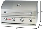 Bull Outlaw 30 inch 4 Burner Built in Natural Gas Grill - Image 2