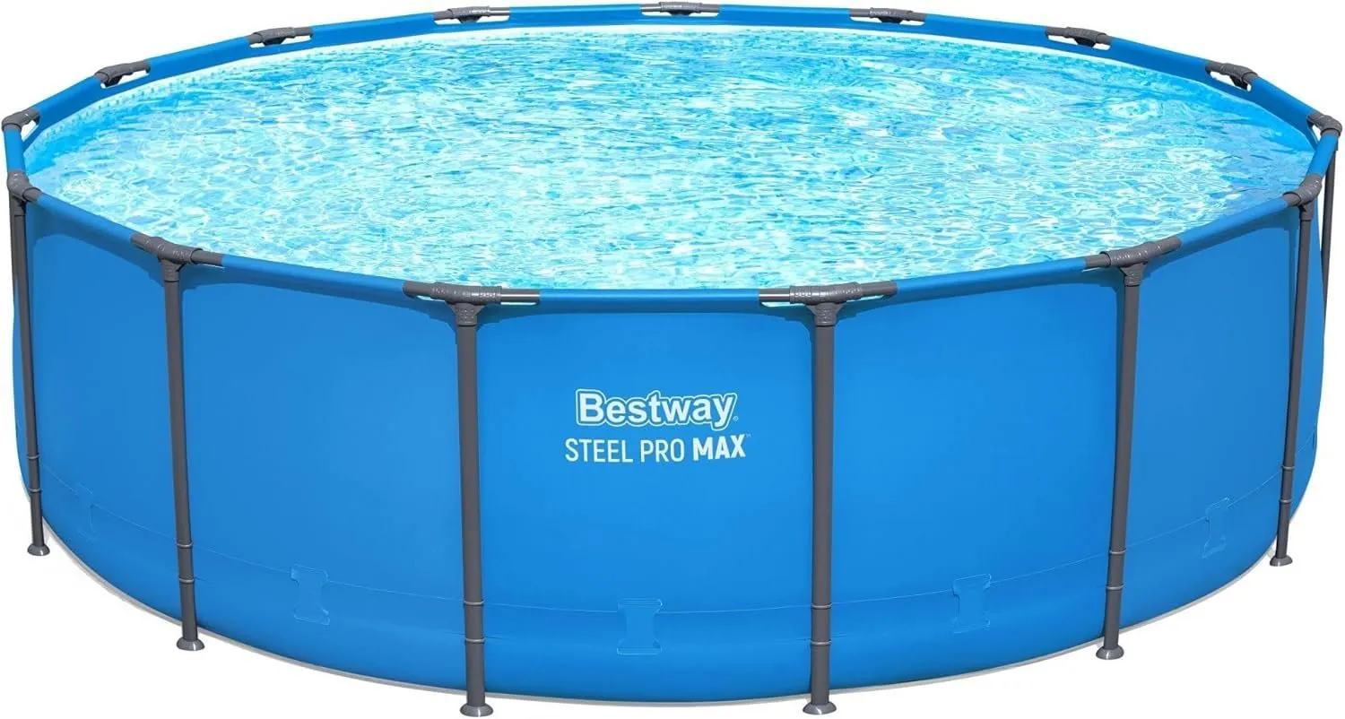 Bestway Steel Pro Max 15\u2032 x 48\u2033 Round Above Ground Pool Kit