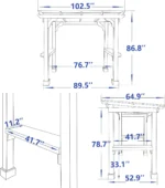 Veikous D Wooden Grill Gazebo Outdoor with Steel Roof - Image 4
