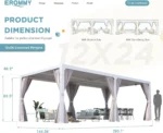 EROMMY 12’x24′ Outdoor Louvered Pergola Gazebo - Image 6
