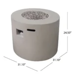 Latitude Run Caelan Outdoor Propane Gas Fire Pit Table - Image 5