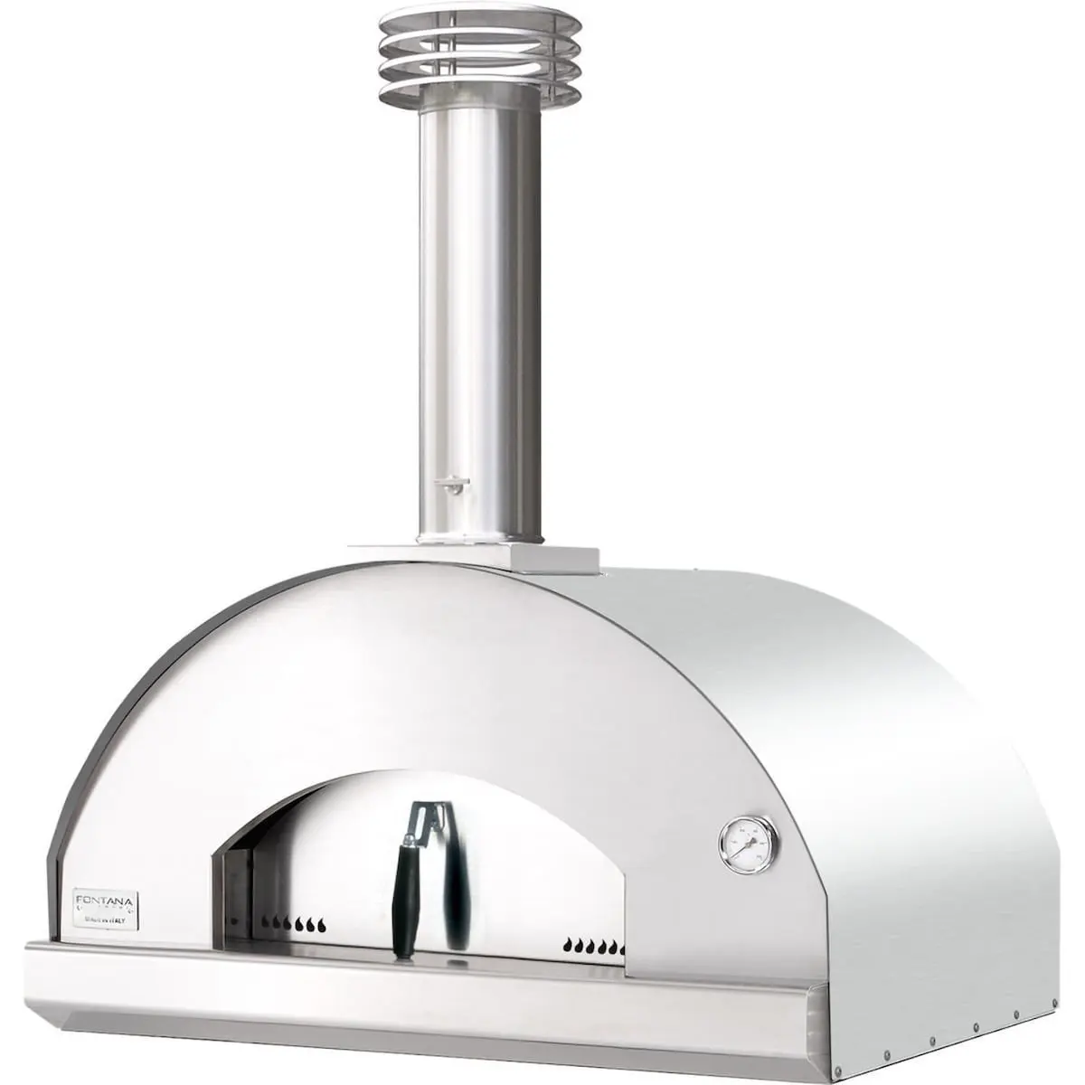 Fontana Forni Mangiafuoco Wood-Fired Pizza Oven \u2013 Stainless \u2013 FTMF-S