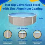 Blue Wave Belize 15′ Round Above Ground Pool - Image 5