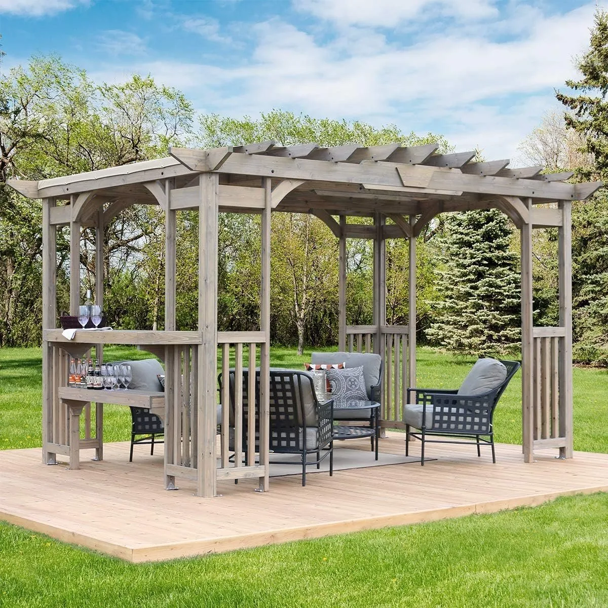 81T3oZP8SJL._AC_SL1200.jpg Yardistry Madison Pergola YM11783 - Image 1