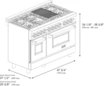 ZLINE 48″ Professional Dual Fuel Range - Image 7