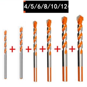 6mm-12mm Electric Tools Diamond Drill Bit Hammer Concrete Ceramic Tile Metal Drill Bits Round Shank DIY Wall Hole Saw Drilling - Six piece set