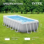 Intex Prism Frame 16′ x 8′ x 42′ Rectangular Above Ground Pool Set - Image 6