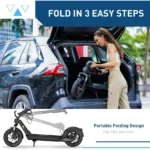 Hiboy X300 Electric Scooter, 700W Peak Motor, 12″ Pneumatic Tires, 23 Mph & 38 Miles Range, Folding Commuter Electric Scooter for Adults - Image 3