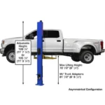 Atlas Equipment Platinum PVL10 ALI Certified Commercial Overhead 10,000 lb. Capacity 2-Post Lift - Image 2