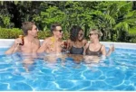 Bestway Power Steel 18′ x 9′ x 48″ Rectangular Metal Frame Above Ground Outdoor Swimming Pool Set with 1,500 GPH Filter Pump, Ladder, and Pool Cover - Image 6