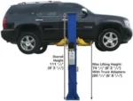 ATLAS Automotive Equipment 9KBPX 2-Post Lift/Hoist, Baseplate Style, 9’6″ Minimum Ceiling Height, 9,000lb Capacity, Symmetric Arms, Dual Hydraulic Chain Drive Cylinders, for Low Ceiling Home Use - Image 5