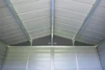 Arrow Select 10′ x 12′ Outdoor Lockable Steel Storage Shed Building, Charcoal - Image 5
