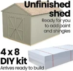 Handy Home Products Rookwood 10×12 Do-It-Yourself Wooden Storage Shed- Does not Include Floor kit, Paint, or Roofing Shingles - Image 6