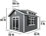 Handy Home Products Windemere 10×12 Do-it-Yourself Wooden Storage Shed with Floor, Beige - Image 8