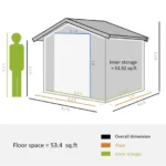 Outdoor Garden Storage Shed Tool House - Image 6