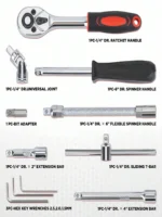 Part-driven Socket Claw Ratchet Wrench Tool Set, With Drill Socket Set Metric