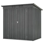 6 X 4 Ft Outdoor Storage Shed, All Weather Tool Shed For Garden, Backyard, Lawn, Black - Image 11