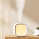 Cube Humidifier for Bedroom | Quiet USB Air Humidifier - Glacier White